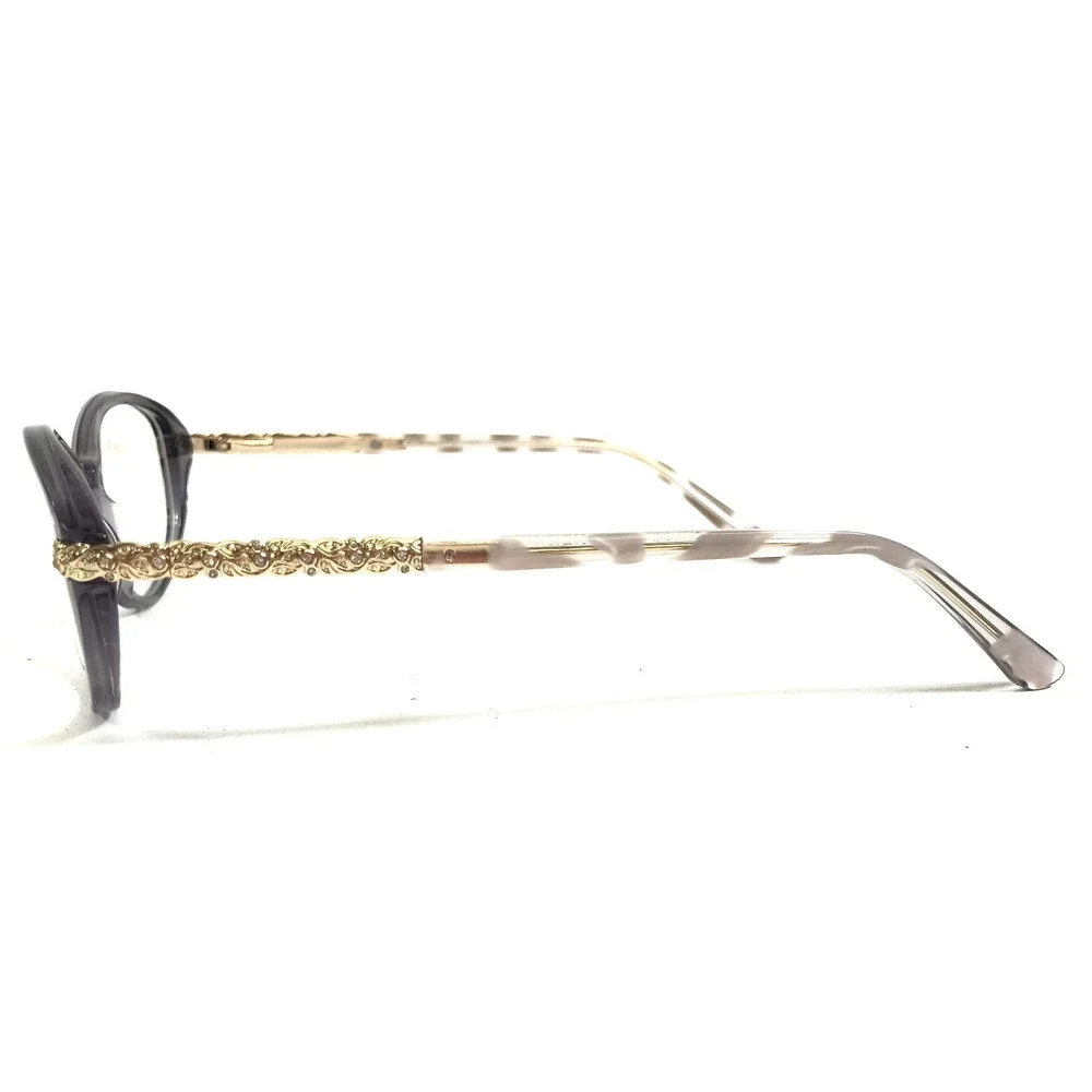 Tres Jolie Eyeglasses Frames 197 020 Transparent Gray Gold Crystals 54-16-140